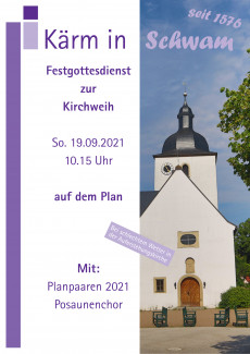 Plakat zur Kirchweih 2021