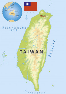 LAndkarte Taiwan